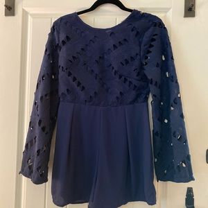 Royal Blue Boutique Romper